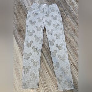 GapKids Disney gray sweatpants shimmery mouse logo Size Small 6-7